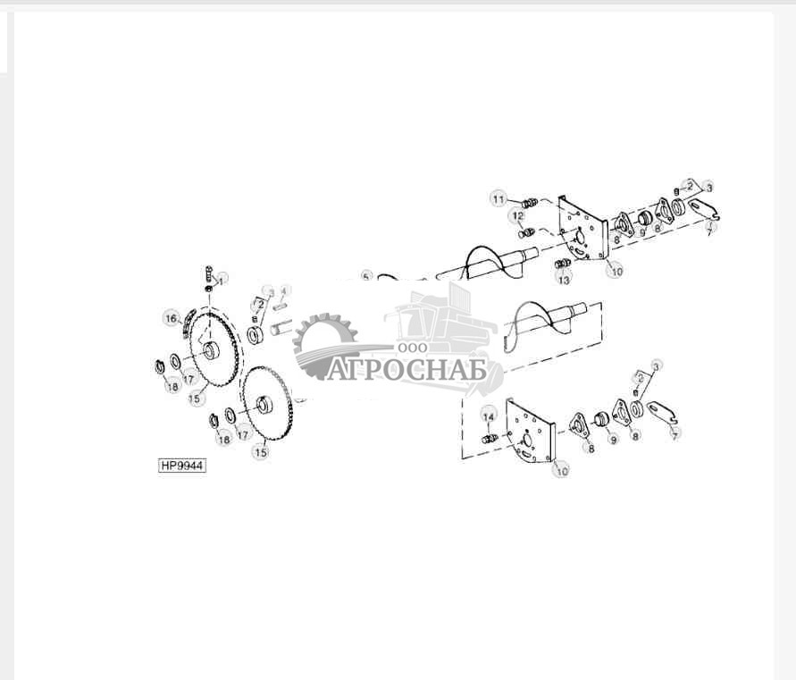 GRAIN TANK CROSS AUGERS 